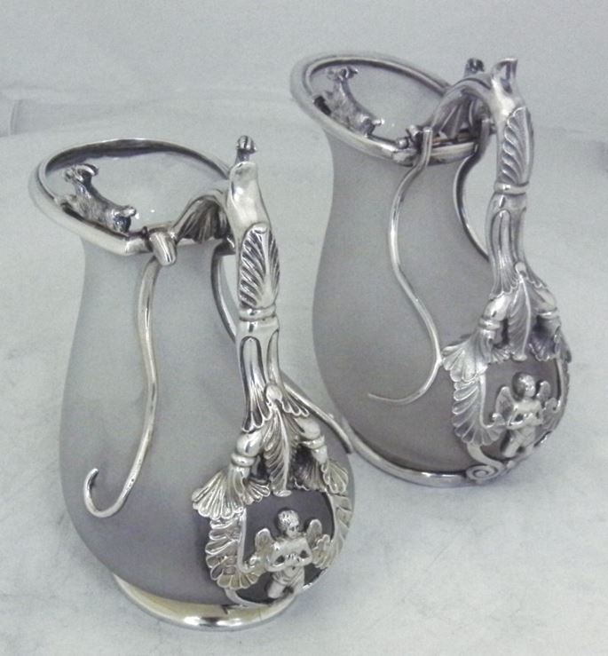Charles &amp; George Reily &amp; Storer - A pair of silver-mounted Ascos Jugs | MasterArt